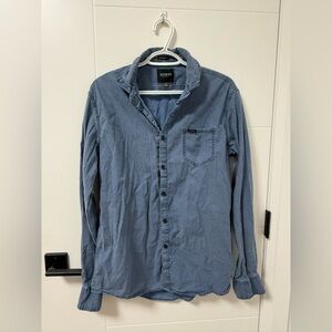 Guess Men's Blue Button up Shirt